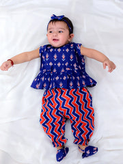 Pure Cotton Ethnic Clothing Set for Girls - Purple | BS24IN64PRA