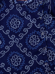 Pure Cotton Dhoti Kurta Set for Boys - Blue | BS24IN66BLA