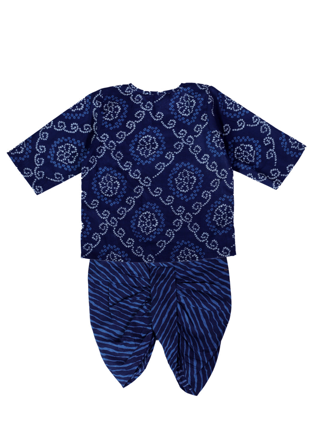 Pure Cotton Dhoti Kurta Set for Boys - Blue | BS24IN66BLA | DesiQlo
