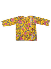 Pure Cotton Dhoti Kurta Set for Boys - Yellow | BS24IN66YWA