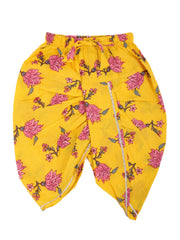 Pure Cotton Dhoti Kurta Set for Boys - Yellow | BS24IN66YWA