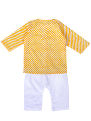 Pure Cotton Kurta Pajama Set for Boys - Yellow | BS24IN68YWA
