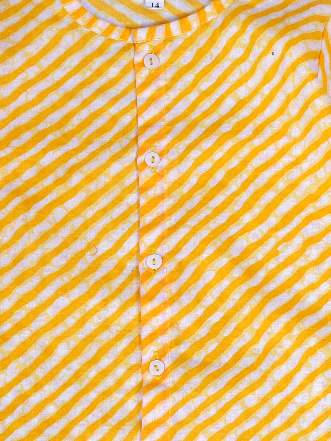 Pure Cotton Kurta Pajama Set for Boys - Yellow | BS24IN68YWA | DesiQlo