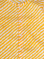 Pure Cotton Kurta Pajama Set for Boys - Yellow | BS24IN68YWA