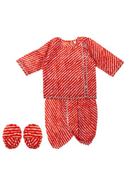 Pure Cotton Dhoti Kurta Set for Boys - Orange | BS24IN71ORA