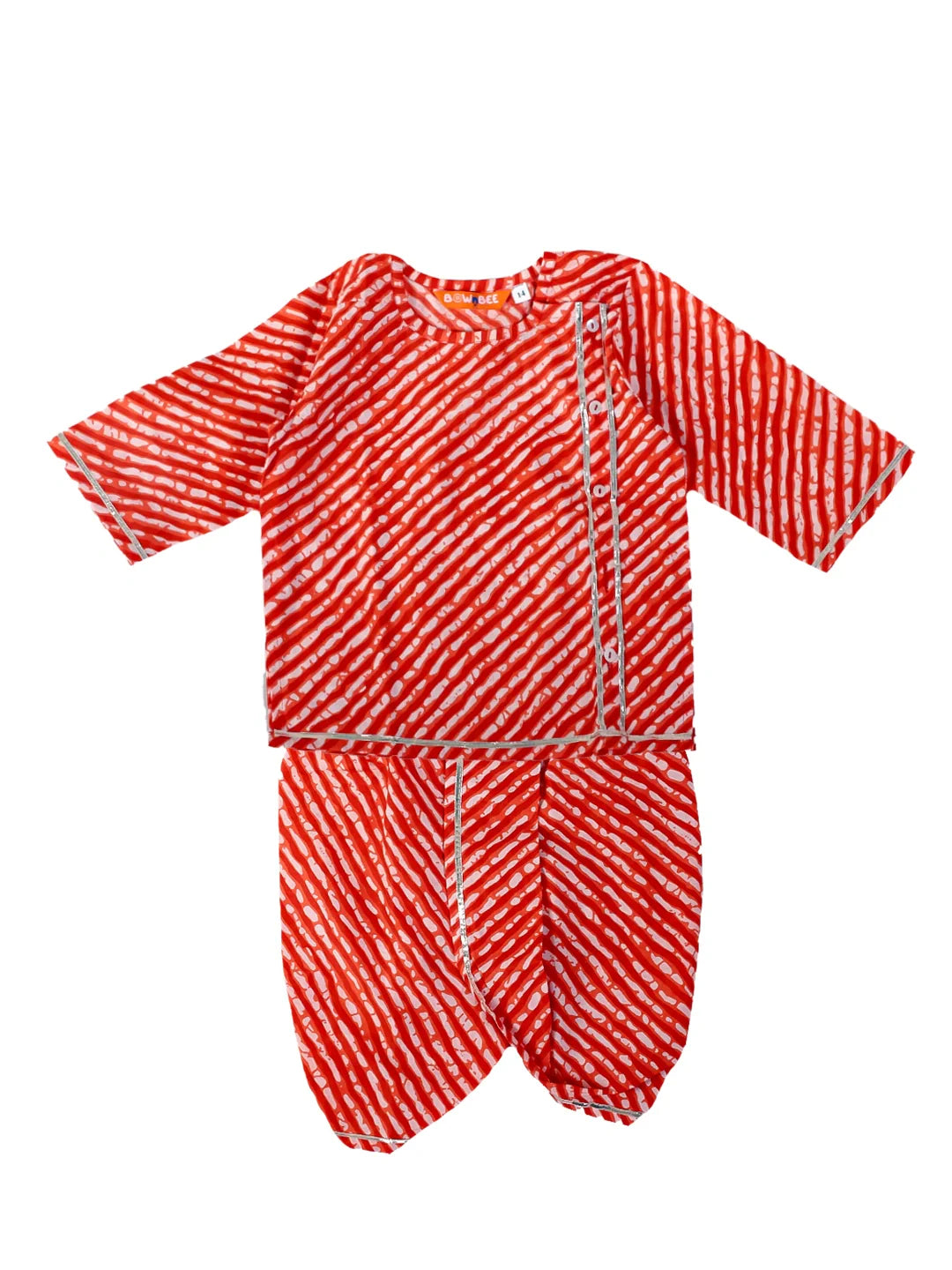 Pure Cotton Dhoti Kurta Set for Boys - Orange | BS24IN71ORA | DesiQlo