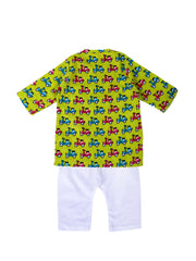 Pure Cotton Kurta Pajama Set for Boys - Green | BS24IN76GRA