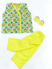 Ethnic Clothing Set for Boys - Green | BS24IN77GRA