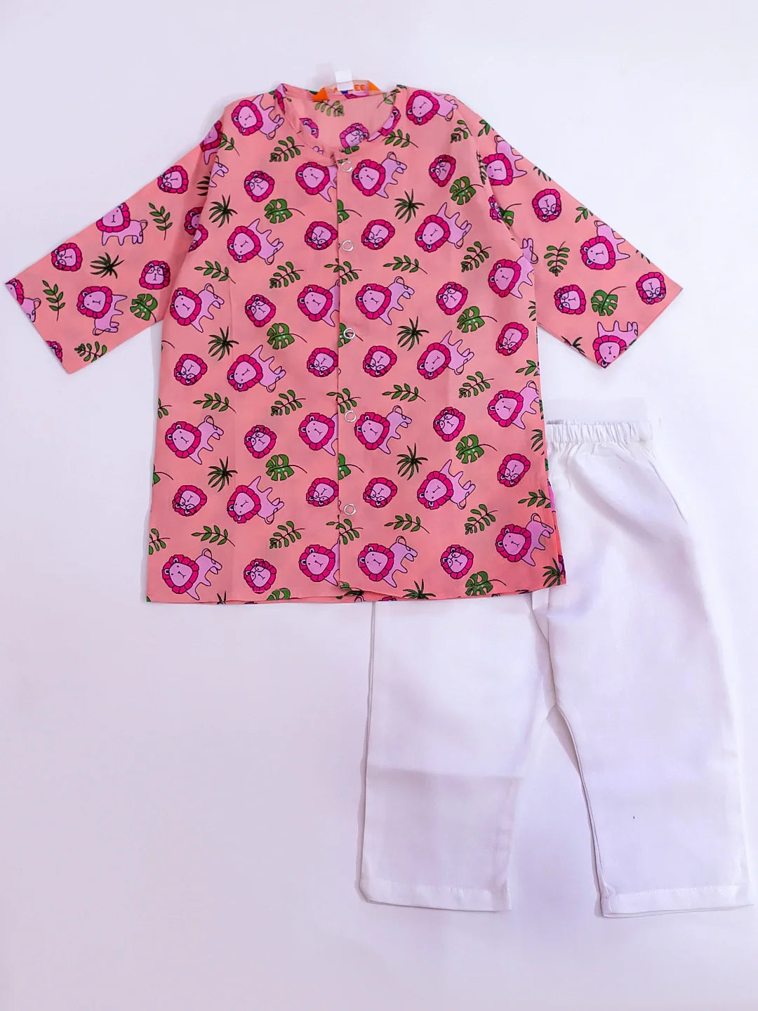 Kurta Pajama Set for Boys - Pink | BS24IN78PIA | DesiQlo