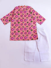 Kurta Pajama Set for Boys - Pink | BS24IN78PIA