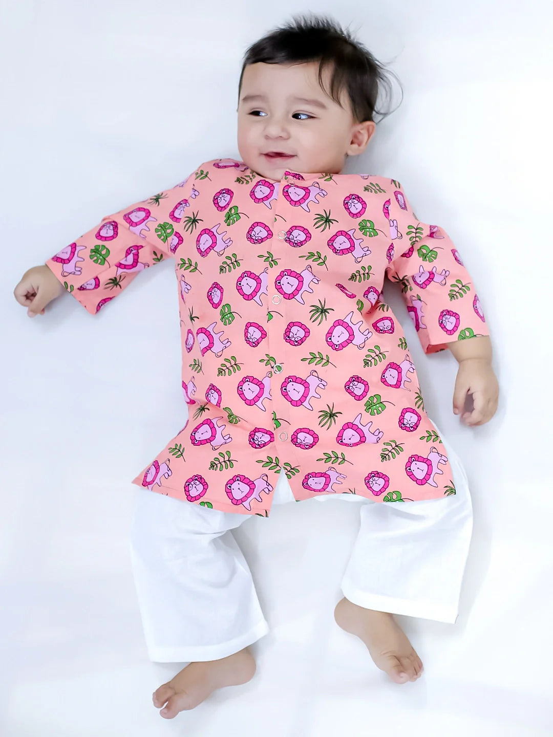 Kurta Pajama Set for Boys - Pink | BS24IN78PIA