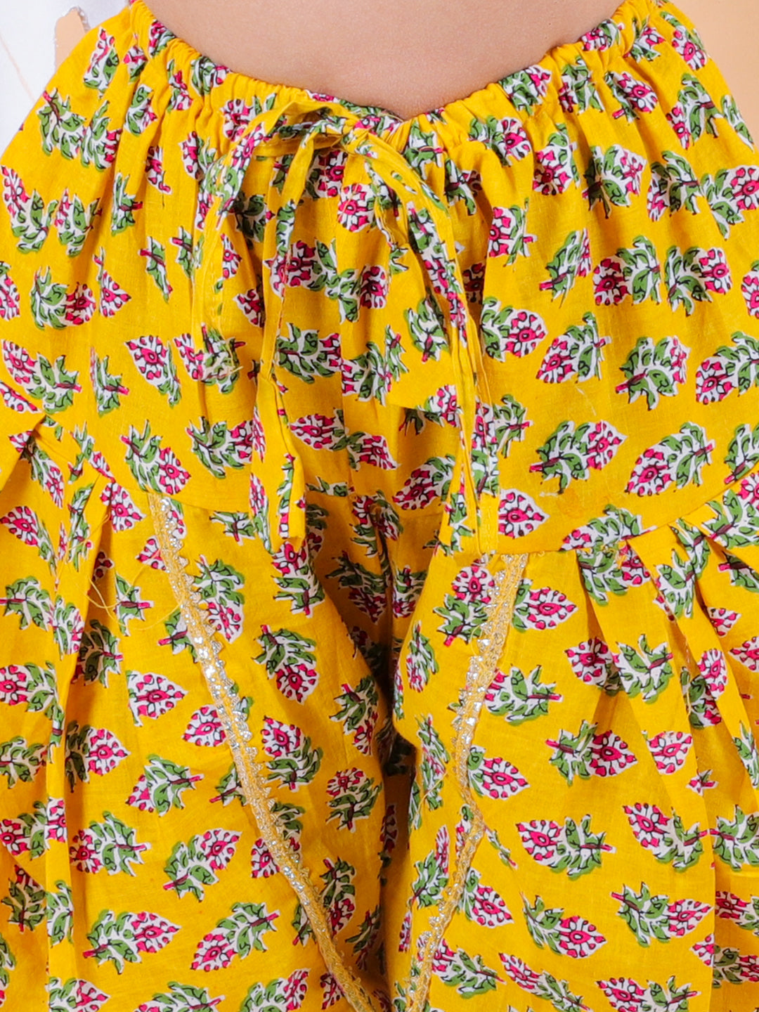 Pure Cotton Ethnic Suit Set for Girls - Yellow | BS24IW48YWA | DesiQlo
