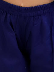 Pure Cotton Ethnic Clothing Set for Girls - Blue | BS24IW50BLA