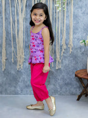 Pure Cotton Ethnic Clothing Set for Girls - Purple | BS24IW50PRA
