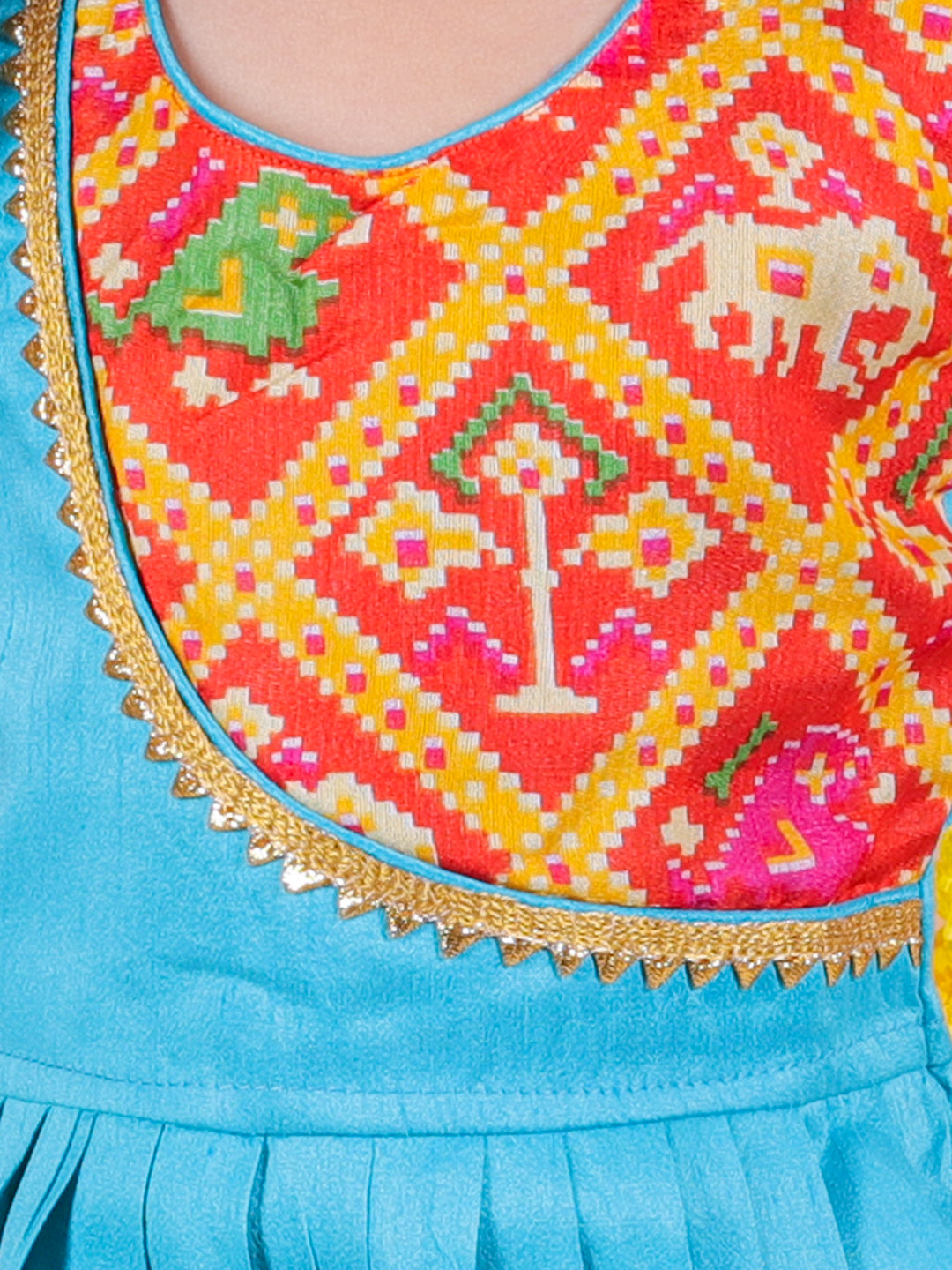 Silk Blend Ethnic Suit Set for Kids - Blue | BS24IW54BLA | DesiQlo