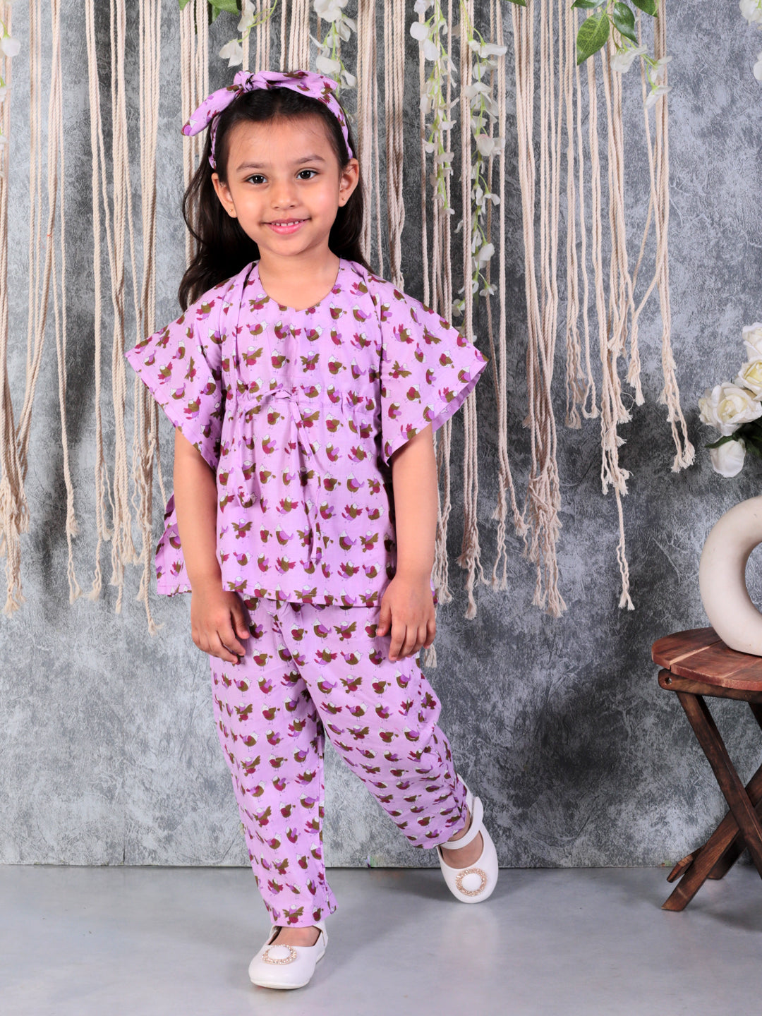 Pure Cotton Ethnic Clothing Set for Kids - Purple | BS24IW55PRA | DesiQlo