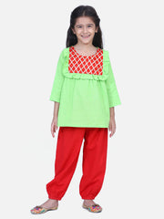 Ethnic Suit Set for Girls - Green | BS24IW58GRA
