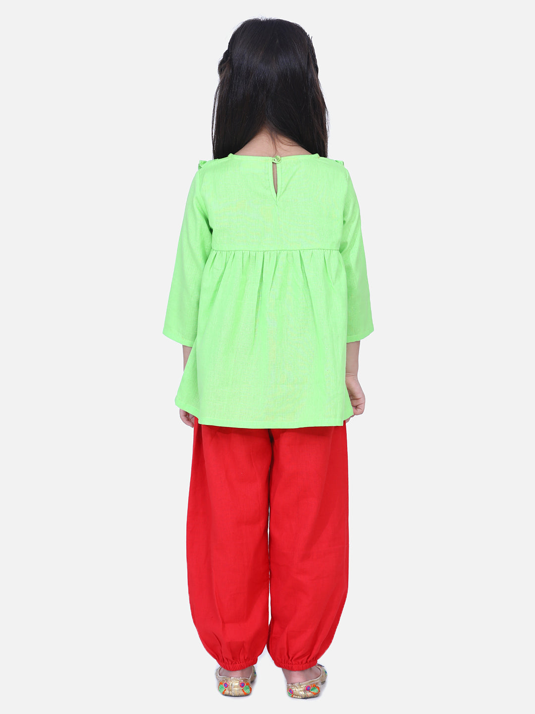Ethnic Suit Set for Girls - Green | BS24IW58GRA | DesiQlo
