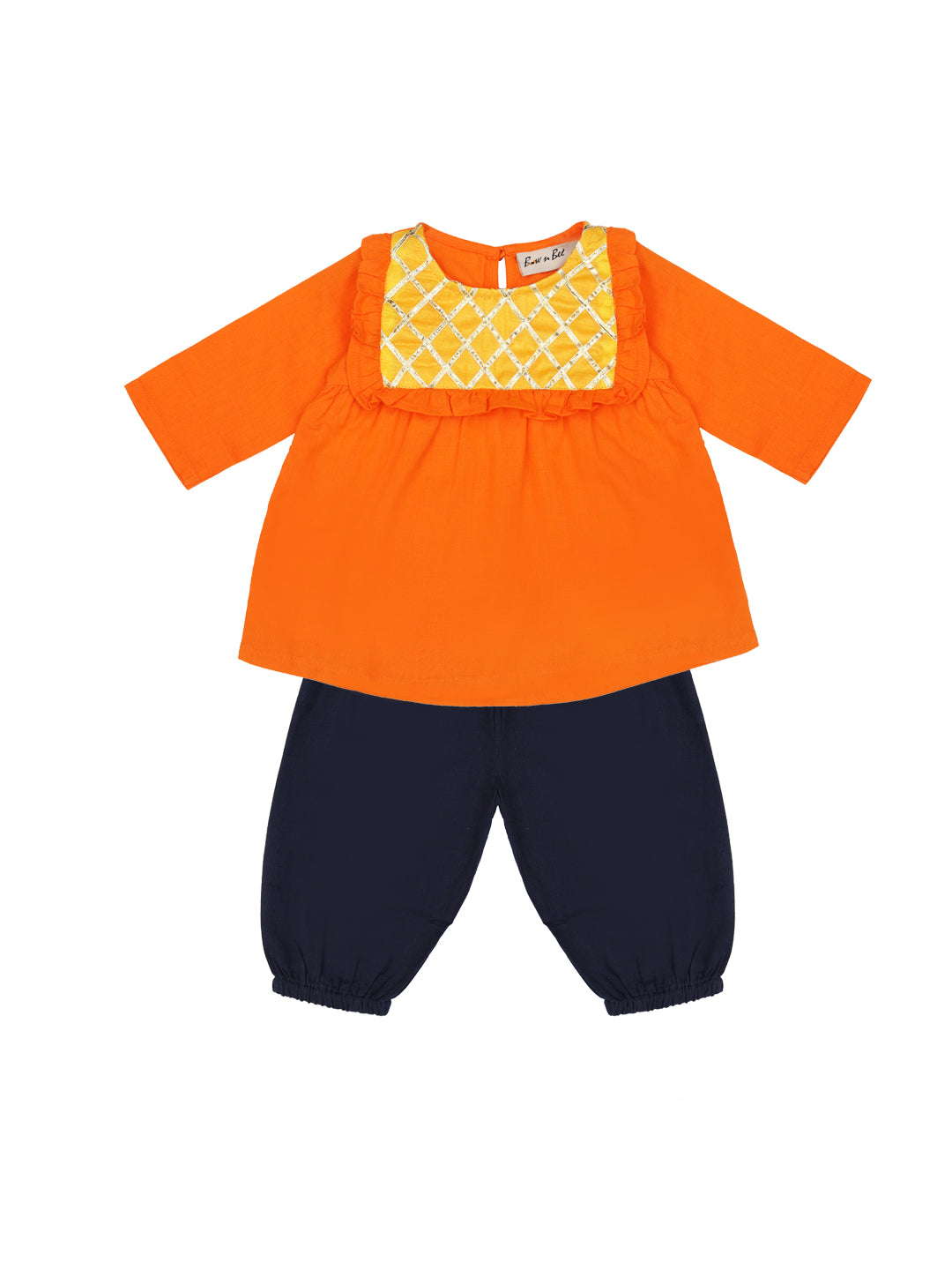 Ethnic Suit Set for Girls - Orange | BS24IW58ORA