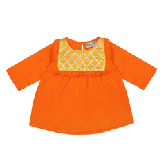 Ethnic Suit Set for Girls - Orange | BS24IW58ORA