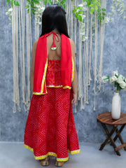 Lehenga Choli Set for Kids - Red | BS24LC73RDB