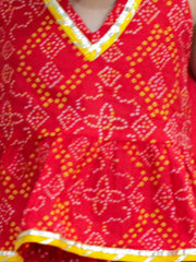 Lehenga Choli Set for Kids - Red | BS24LC73RDB