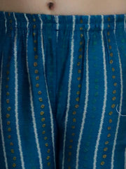 Cotton Blend Ethnic Suit Set for Kids - Blue | BS24SU47BLA