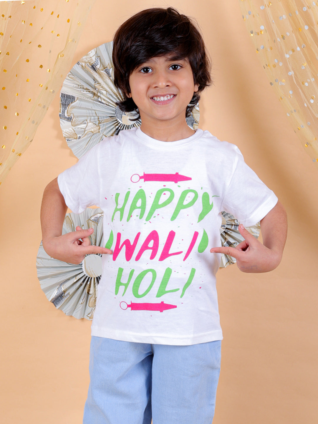 Cotton Sweatshirt for Unisex - White | BS24TP44WHA | DesiQlo