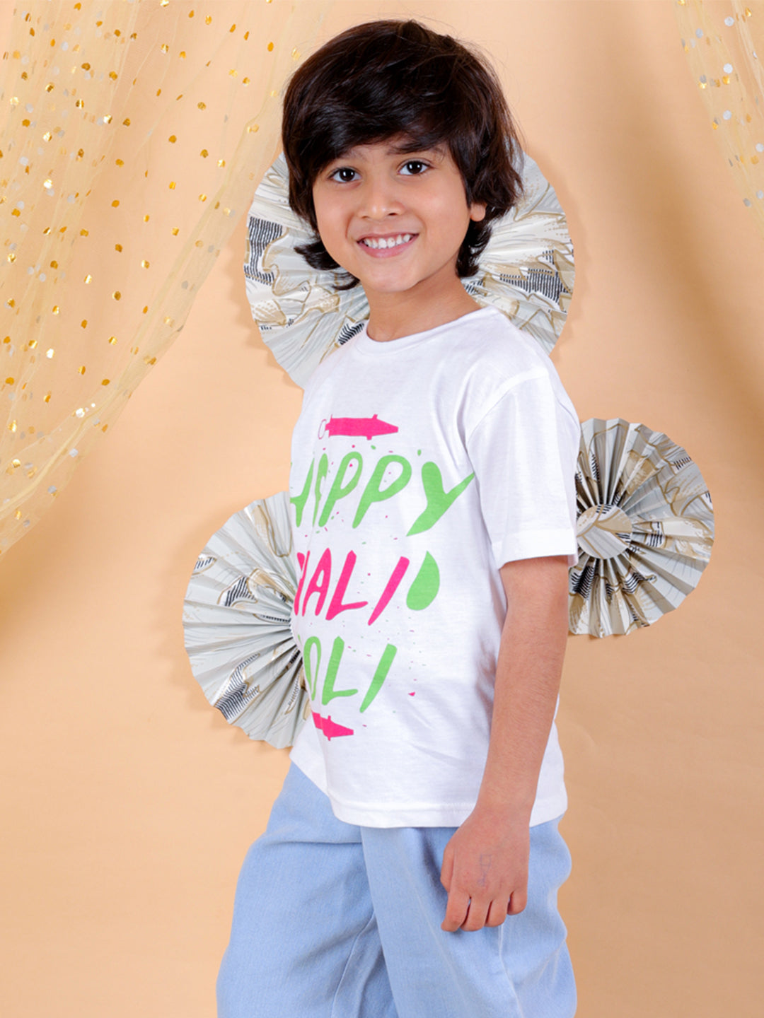 Cotton Sweatshirt for Unisex - White | BS24TP44WHA | DesiQlo