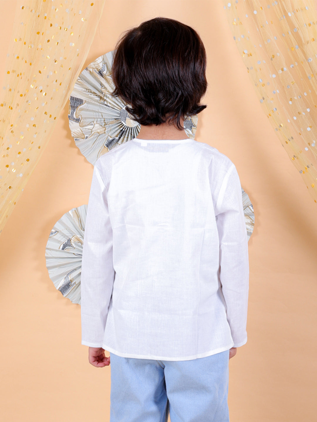 Pure Cotton Sweatshirt for Unisex - White | BS24TP46WHA | DesiQlo