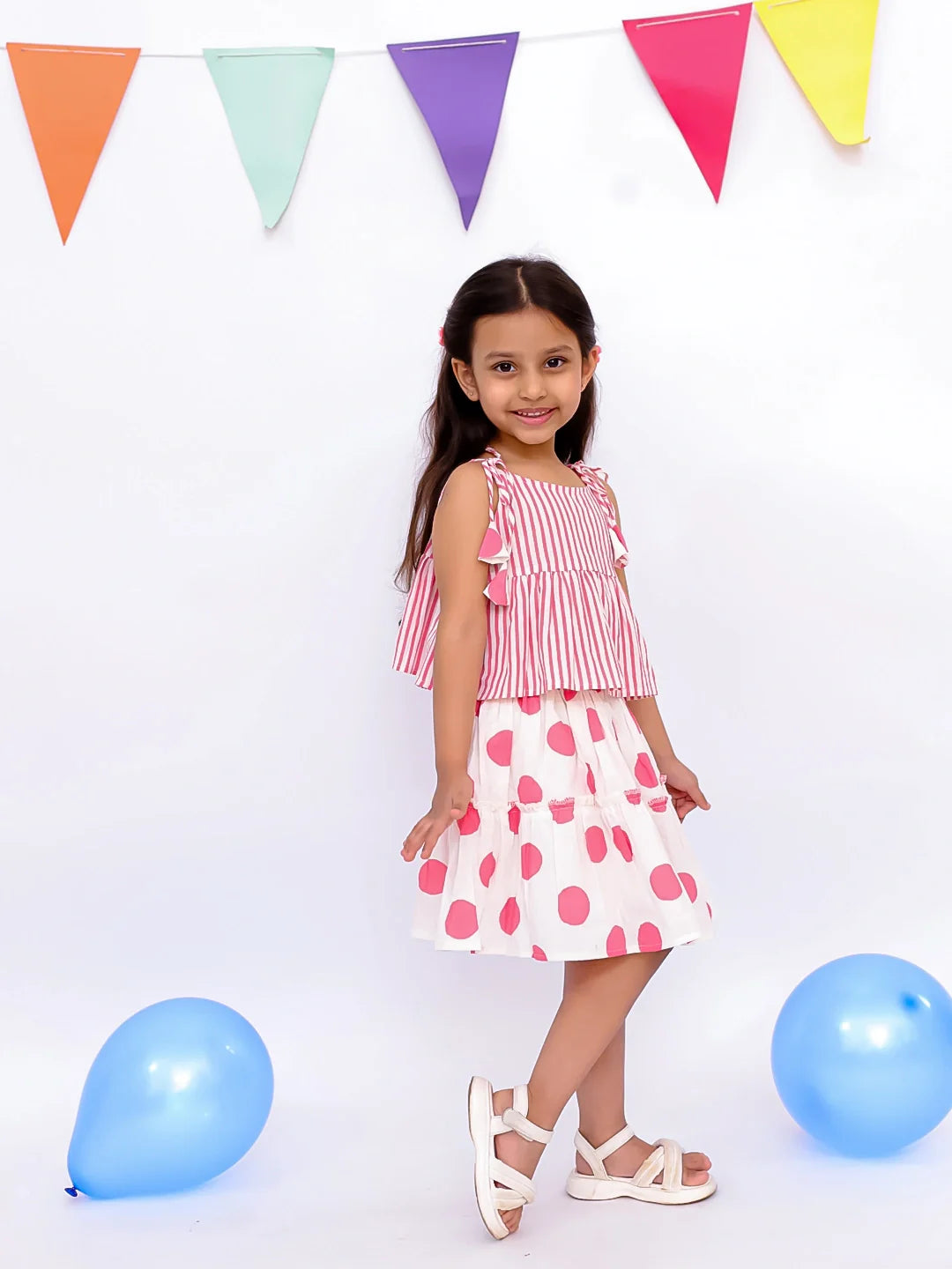 Lehenga Choli Set for Girls - Pink | BS25CS03PIA | DesiQlo