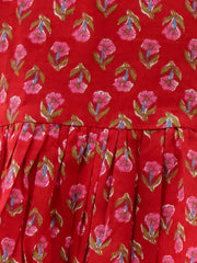 Lehenga Choli Set for Girls - Red | BS25CS03RDA