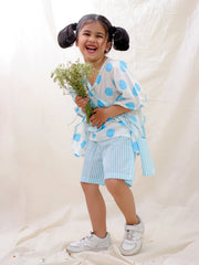 Ethnic Clothing Set for Girls - Blue | BS25CS07BLA