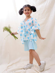 Ethnic Clothing Set for Girls - Blue | BS25CS07BLA