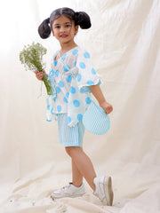 Ethnic Clothing Set for Girls - Blue | BS25CS07BLA