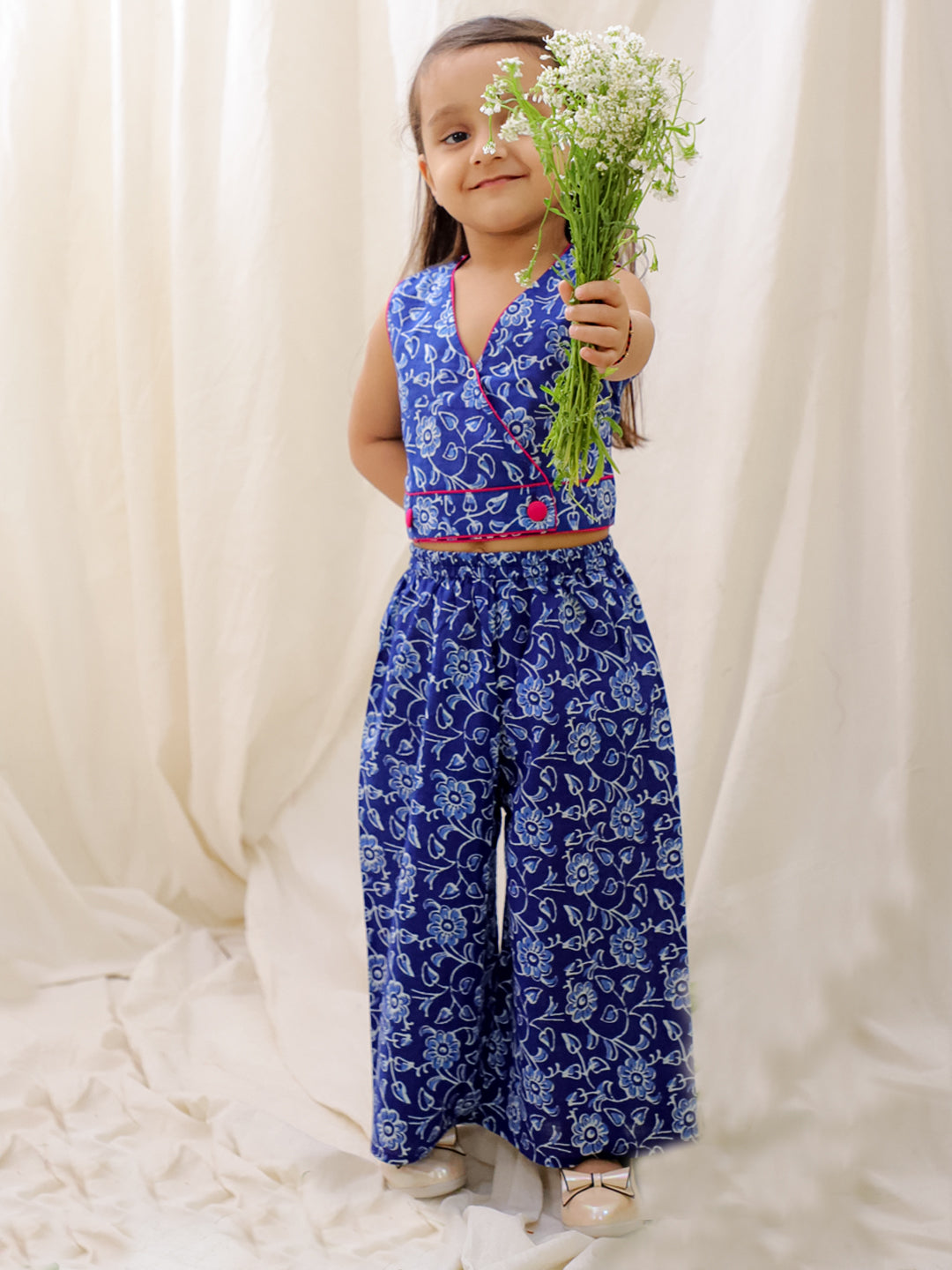 Ethnic Clothing Set for Girls - Pink | BS25CS08PIA | DesiQlo