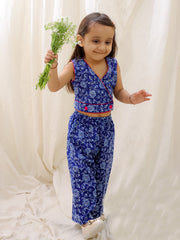 Ethnic Clothing Set for Girls - Blue | BS25CS08BLA