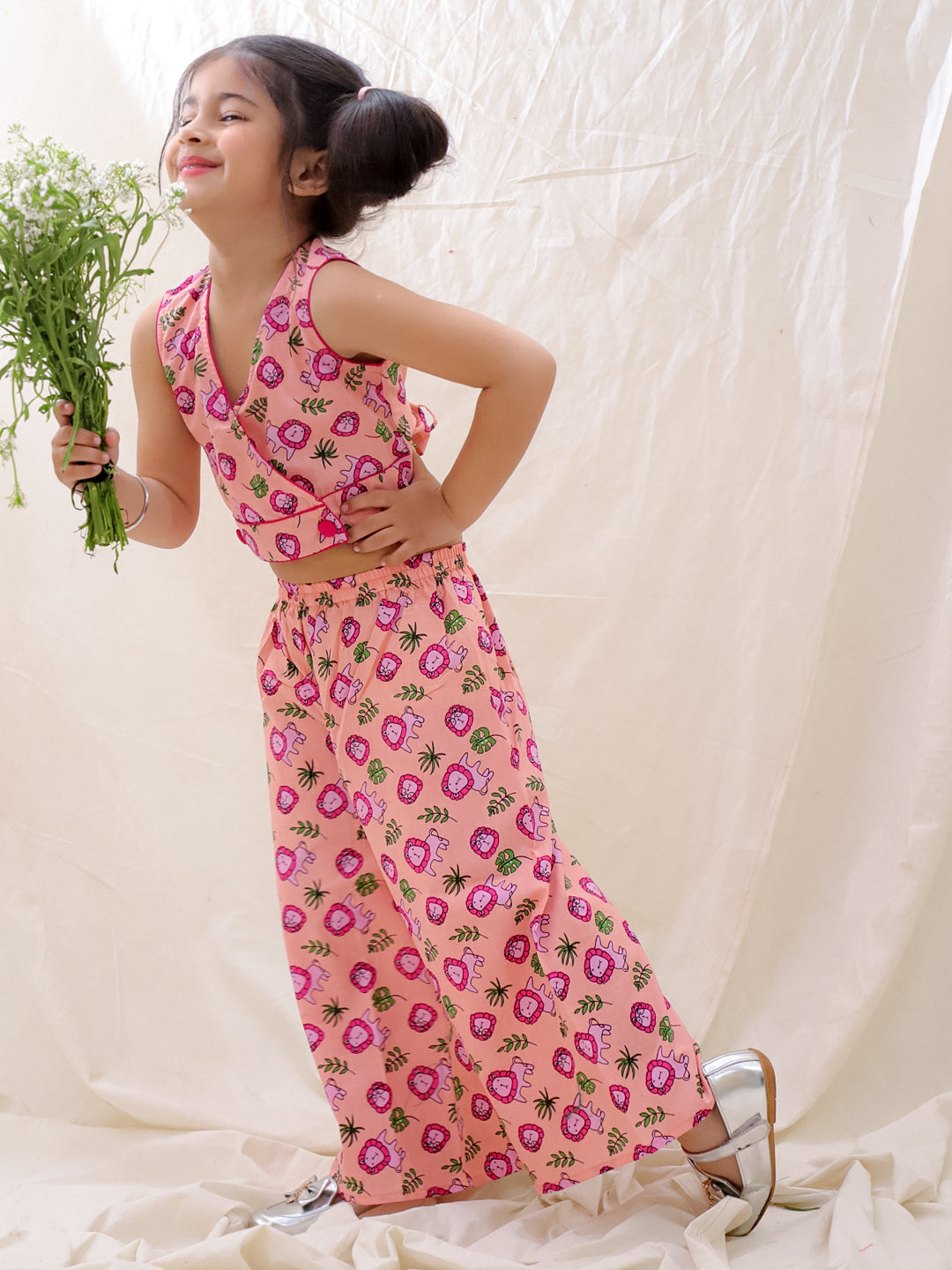 Ethnic Clothing Set for Girls - Pink | BS25CS08PIA | DesiQlo
