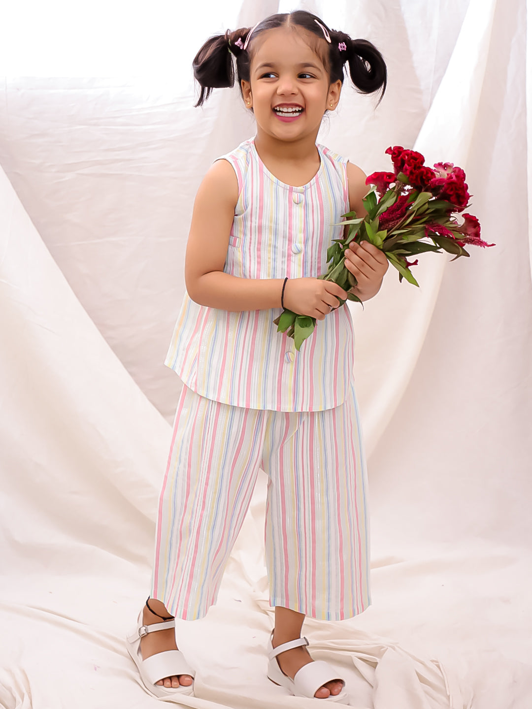 Ethnic Clothing Set for Kids - Off White | BS25CS09WHA | DesiQlo