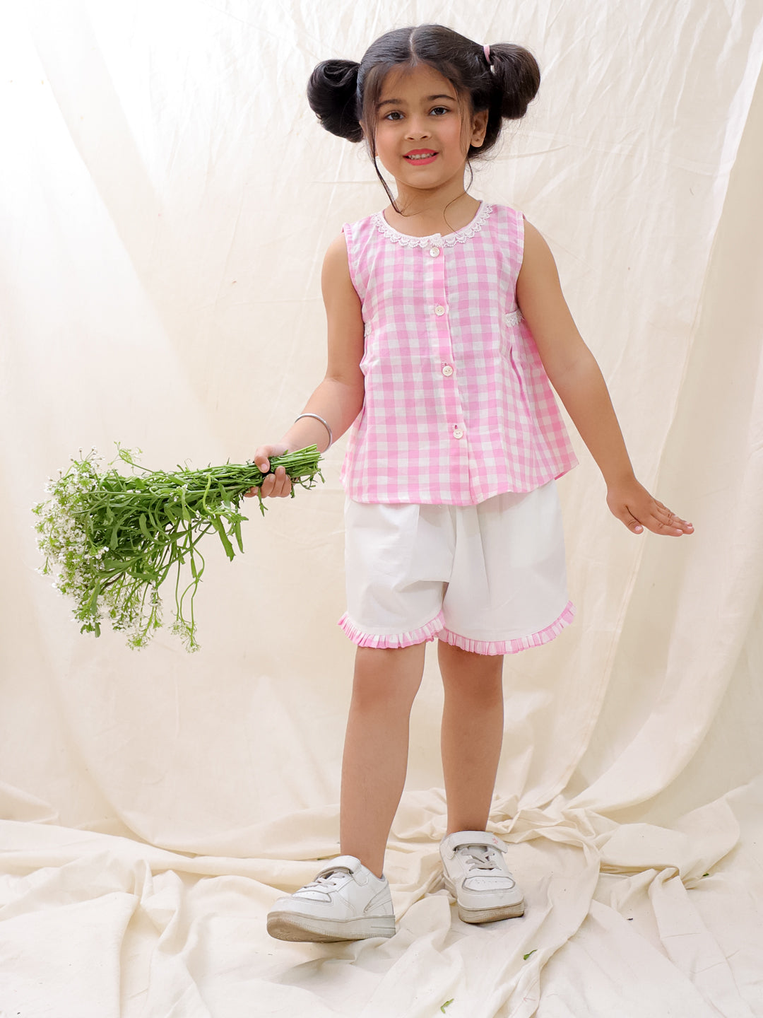 Ethnic Clothing Set for Girls - Pink | BS25CS10PIA | DesiQlo