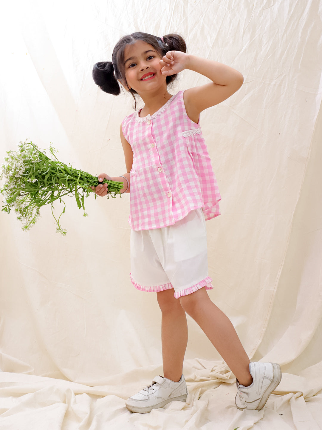 Ethnic Clothing Set for Girls - Pink | BS25CS10PIA | DesiQlo