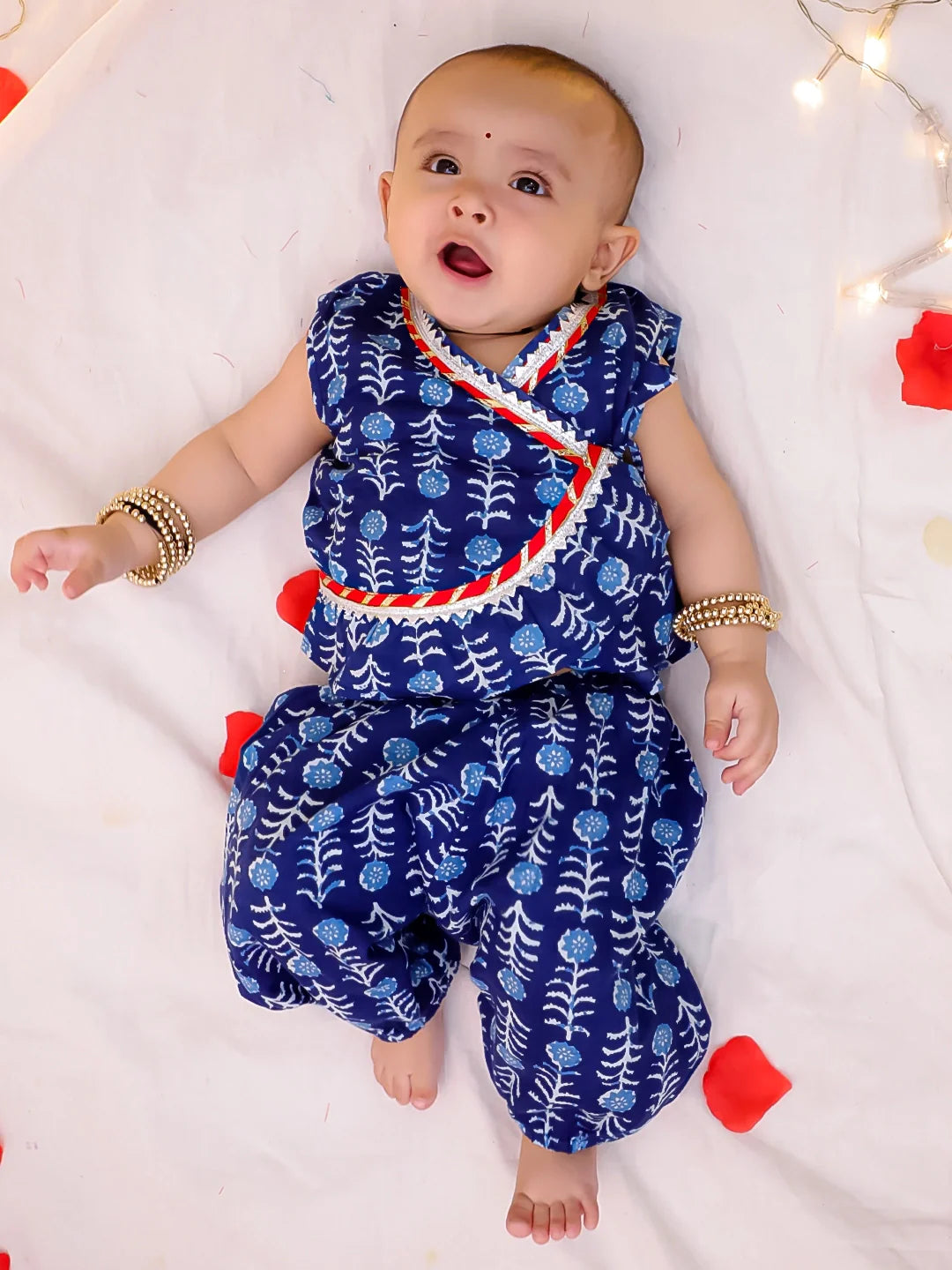 Ethnic Clothing Set for Girls - Blue | BS25CS11INA | DesiQlo