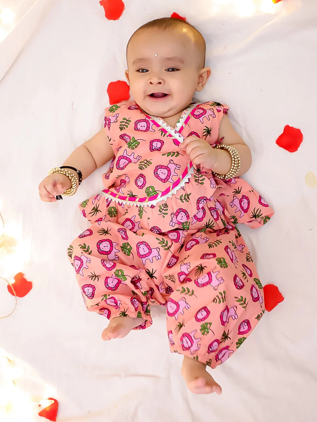 Ethnic Clothing Set for Girls - Pink | BS25CS11PIA | DesiQlo
