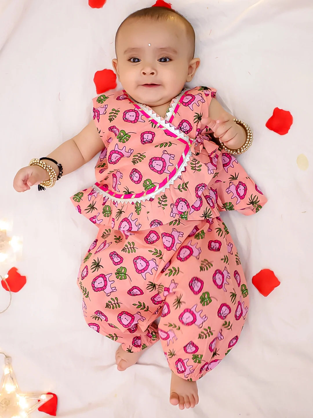 Ethnic Clothing Set for Girls - Pink | BS25CS11PIA | DesiQlo