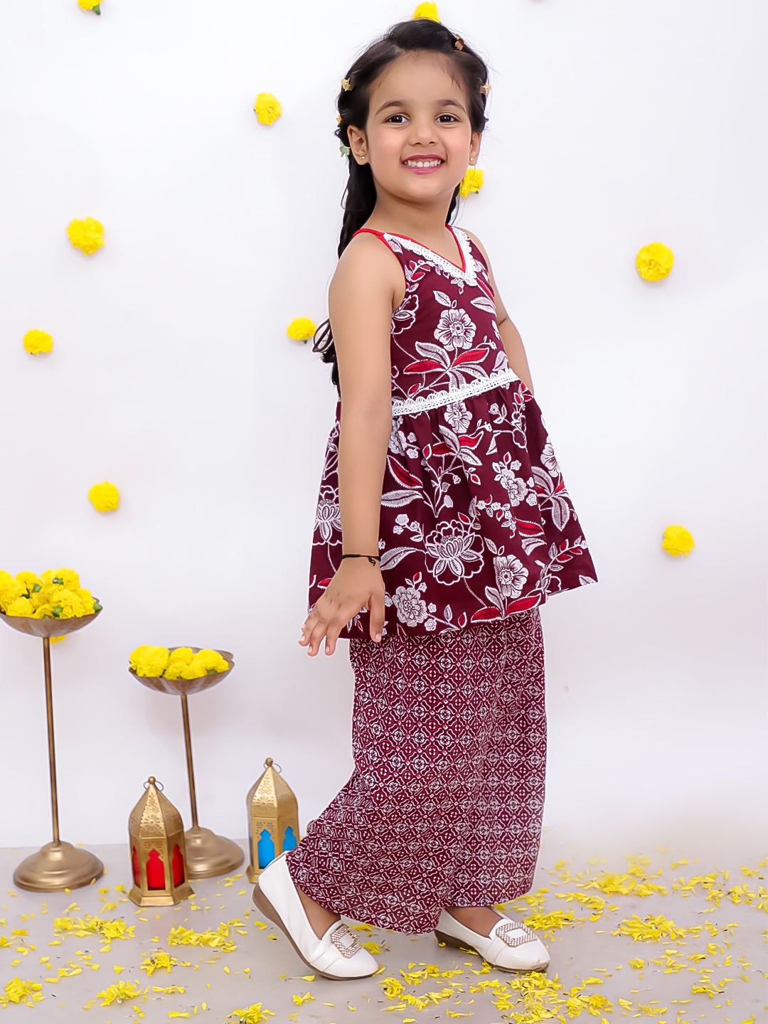 Ethnic Clothing Set for Girls - Mustard | BS25CS12MSA | DesiQlo