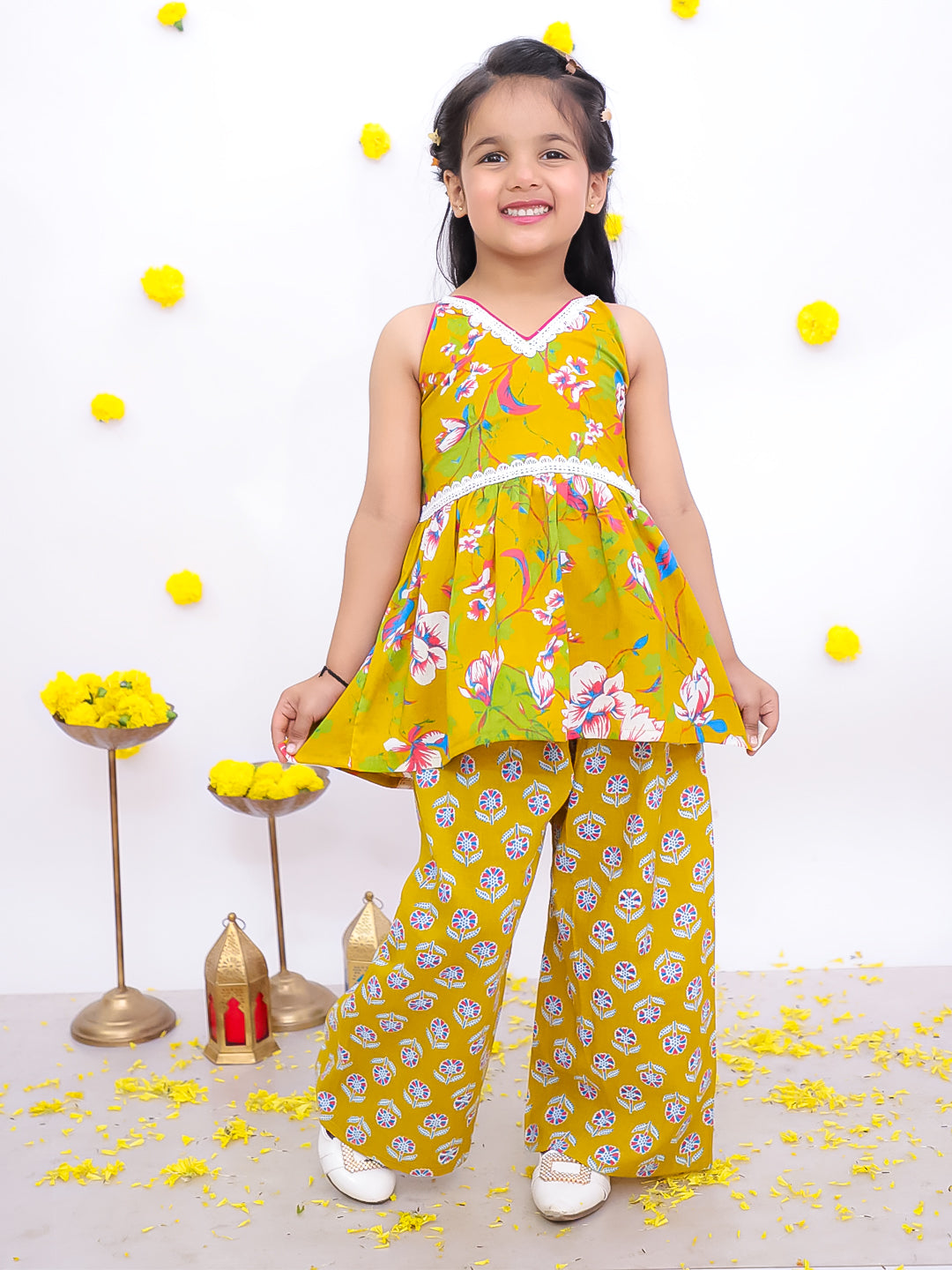 Ethnic Clothing Set for Girls - Pink | BS25CS12PIA | DesiQlo