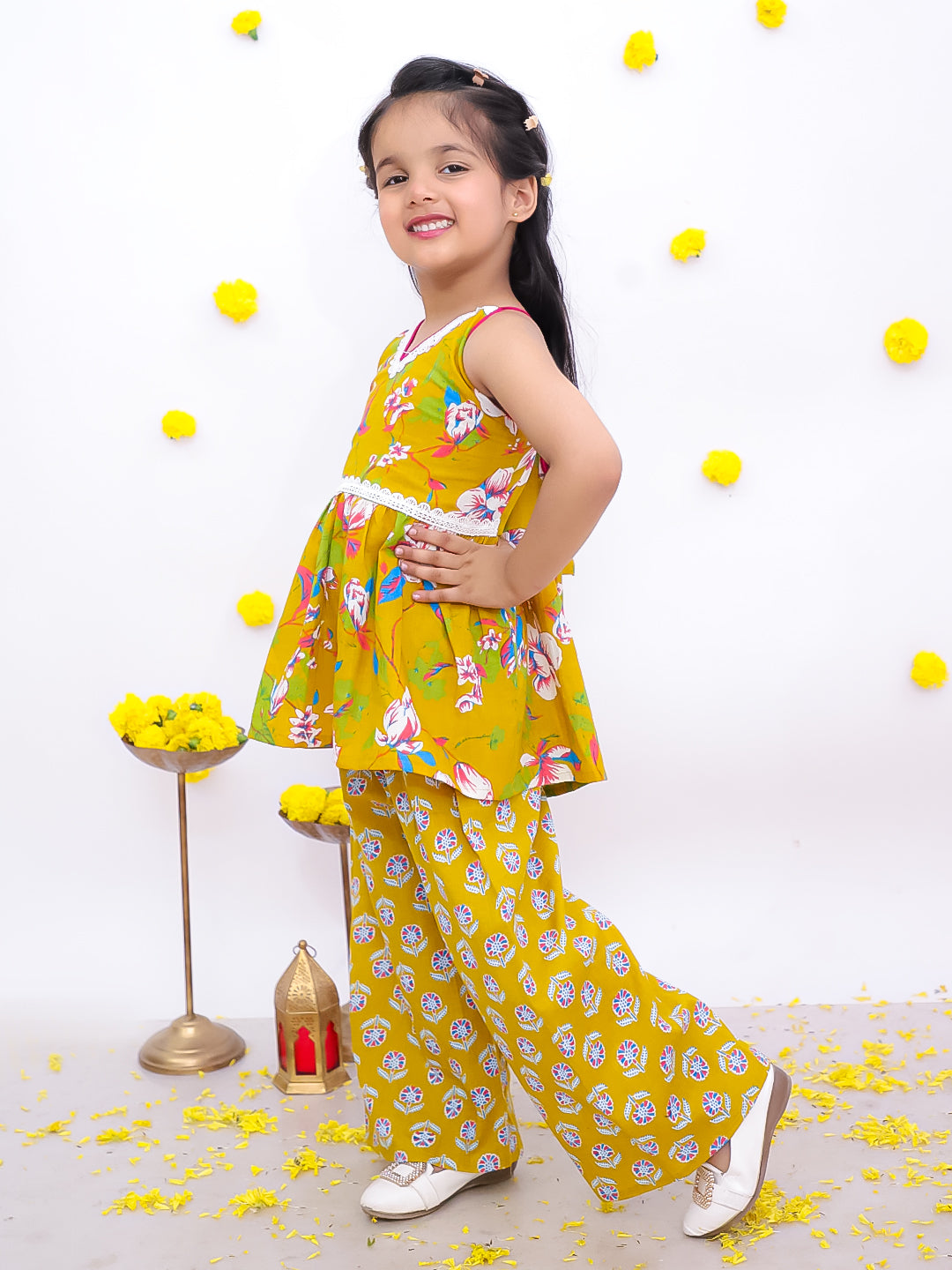 Ethnic Clothing Set for Girls - Mustard | BS25CS12MSA | DesiQlo