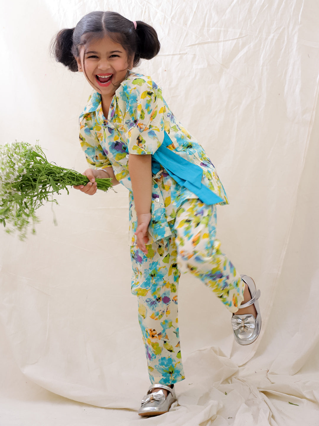 Ethnic Clothing Set for Girls - Green | BS25CS13GRA | DesiQlo