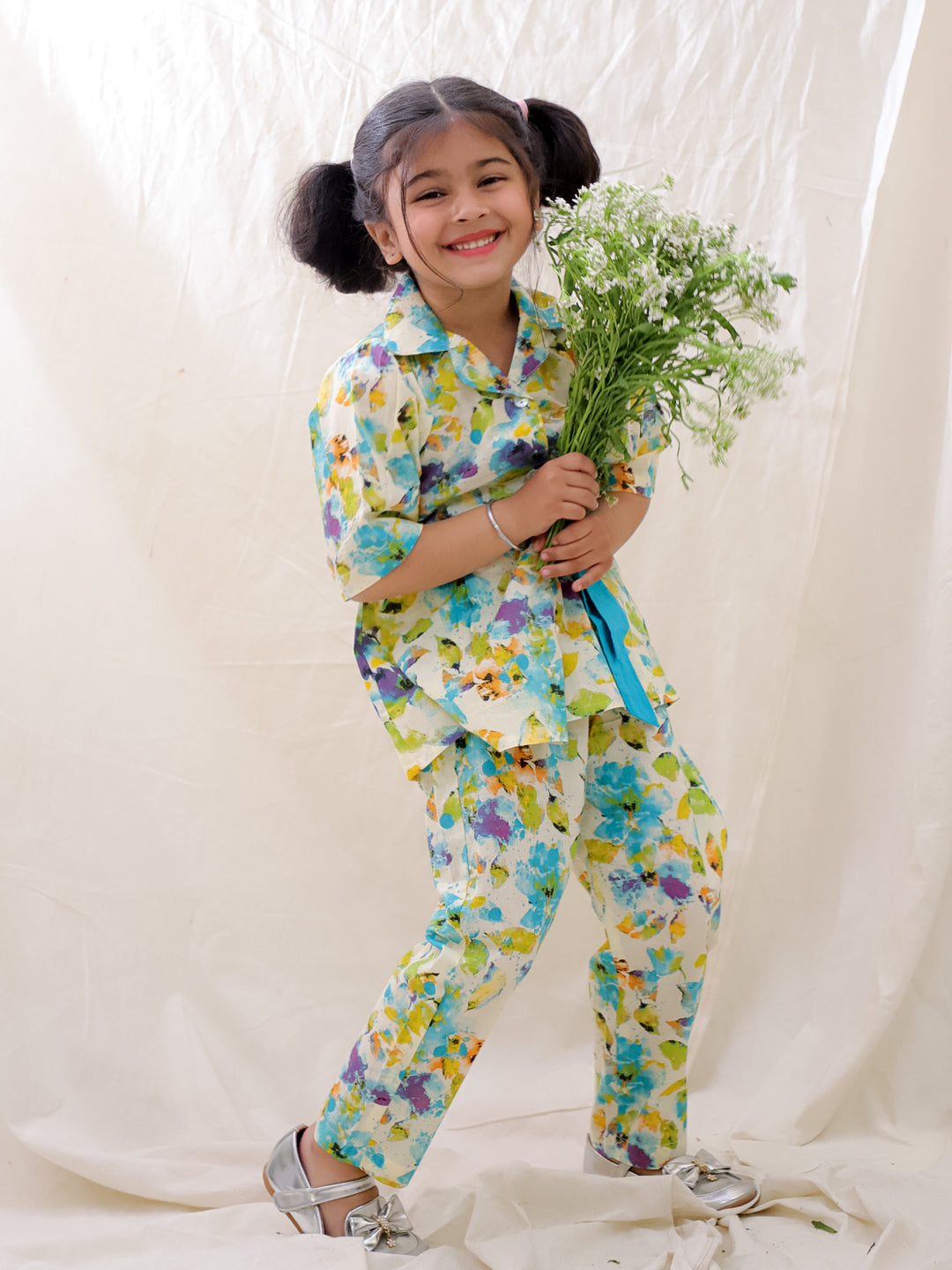 Ethnic Clothing Set for Girls - Green | BS25CS13GRA | DesiQlo