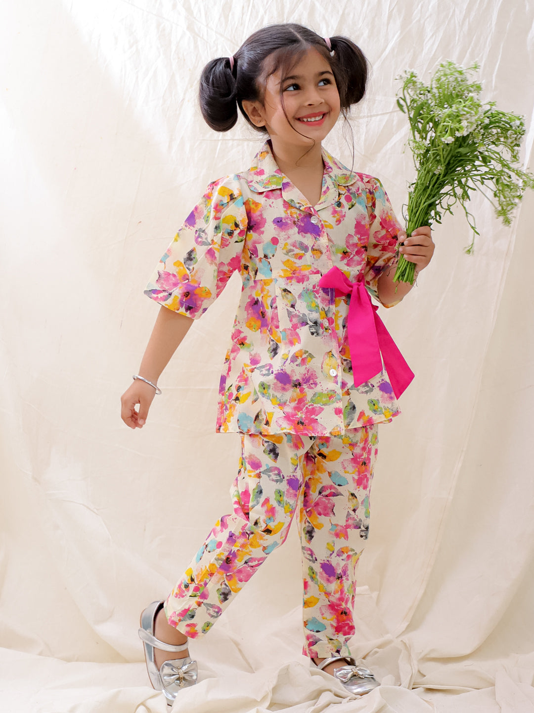 Ethnic Clothing Set for Girls - Pink | BS25CS13PIA | DesiQlo
